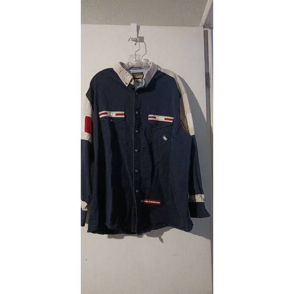 U.S. Western Shirt‎ Men Sz 2XL Long Sleeve VINTAGE Patriotic - Picture 1 of 8